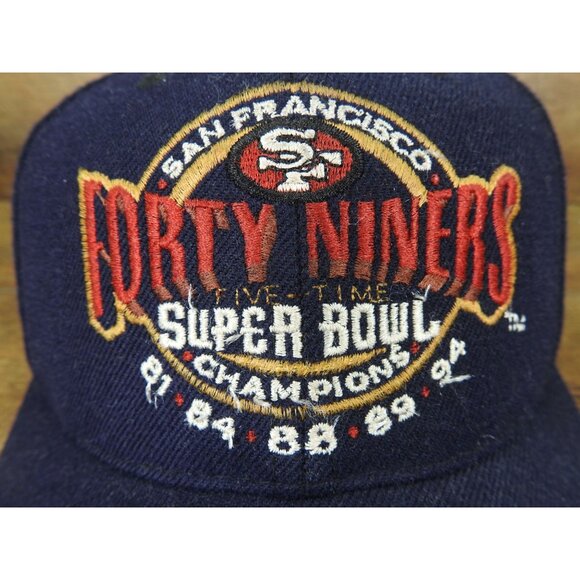Vintage San Francisco 49ers 5x Super Bowl Champions Reebok Pro Line Snapback Hat - Picture 2 of 11